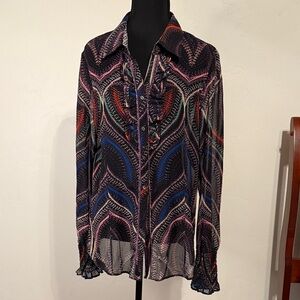 Robert Graham Vibrant Patterned Button Down Shirt
